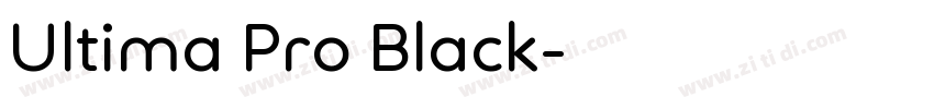 Ultima Pro Black字体转换